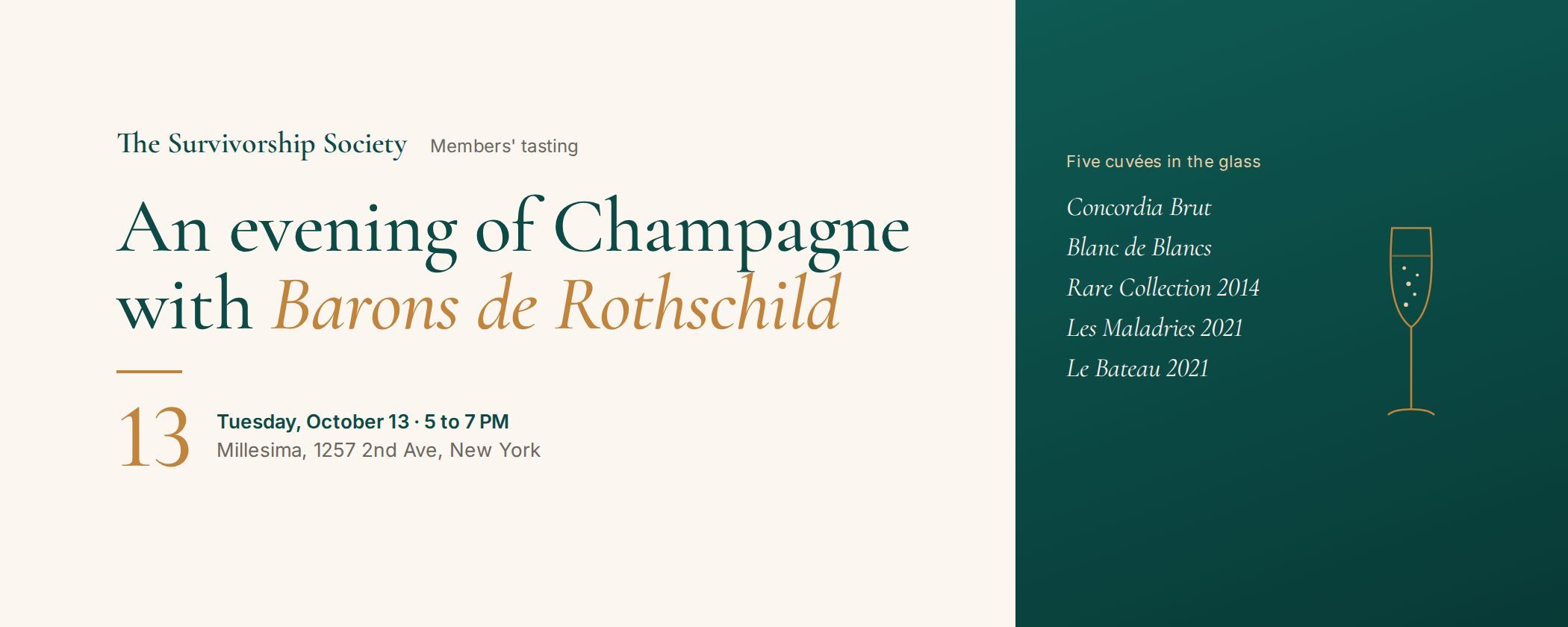 An Evening of Champagne with Barons de Rothschild 5-7PM