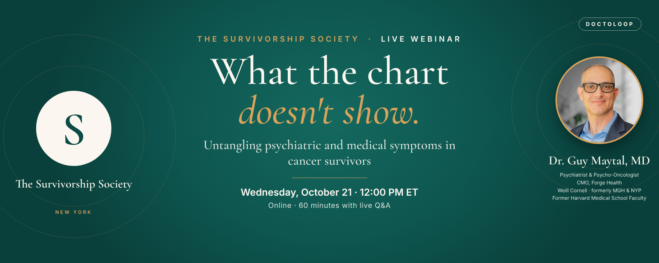 The Survivorship Society · What the Chart Doesn't Show: Untangling Psychiatric and Medical Symptoms in Cancer Survivors