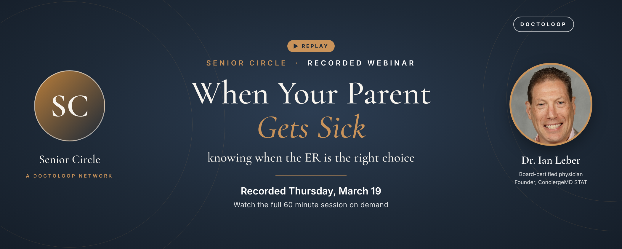Senior Circle · When Your Parent Gets Sick: Knowing When the ER Is the Right Choice