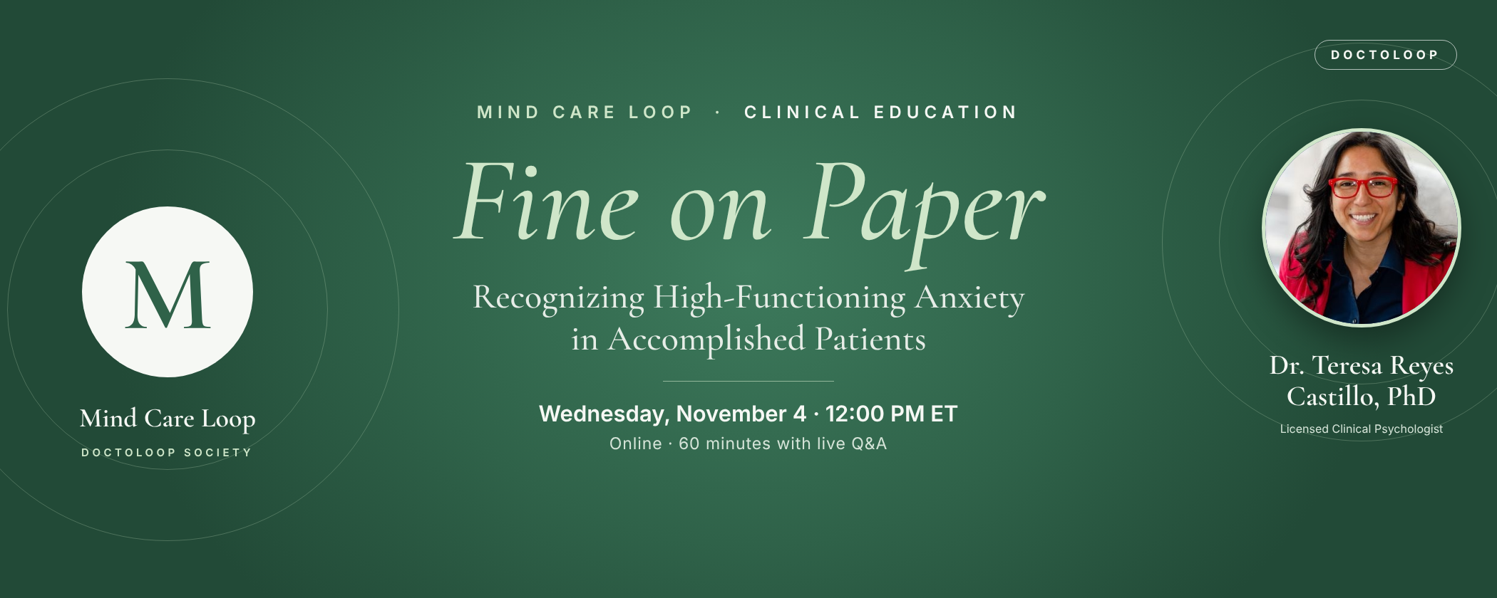 Mind Care Loop · Fine on Paper: Recognizing High-Functioning Anxiety in Accomplished Patients